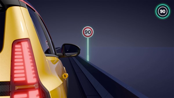 speed alert with traffic-sign recognition - R5 E-Tech electric - Renault