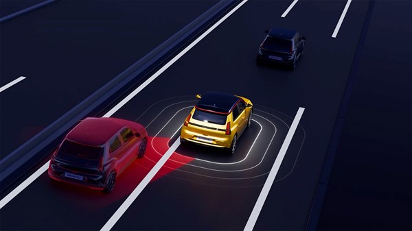 emergency lane departure prevention - R5 E-Tech electric - Renault