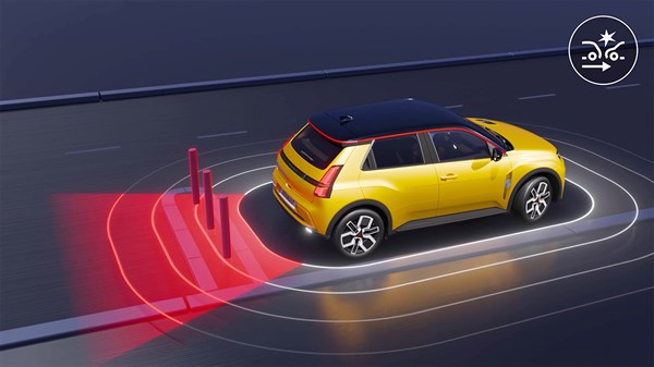 active emergency braking when reversing - R5 E-Tech electric - Renault