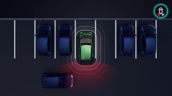Renault Twingo E-Tech electric - tutorial video - parking rear cross traffic alert