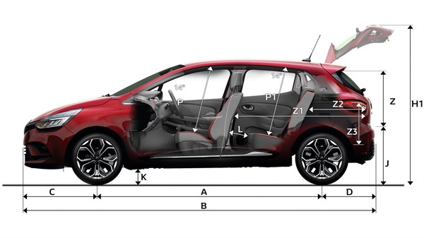 Renault Clio dimensions, boot space and electrification