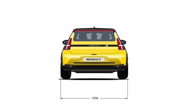 rear dimensions- Renault 5 E-Tech 100% electric