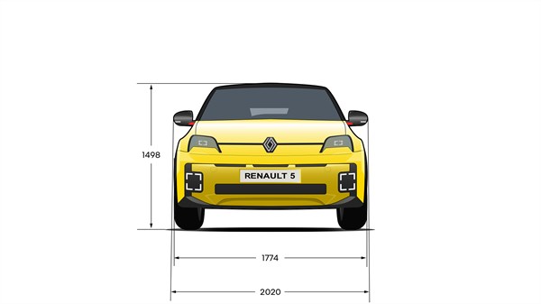 rear dimensions- Renault 5 E-Tech 100% electric