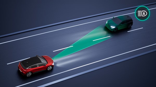 Renault Megane E-Tech electric - automatic high low beam