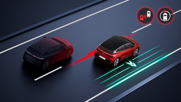 Renault Megane E-Tech electric - blind spot warning 