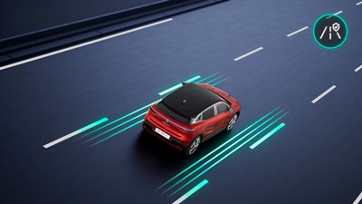Renault Megane E-Tech electric - active lane keeping assist system
