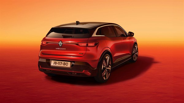 rear light band with 3D moiré effect - Renault Megane E-Tech electric
