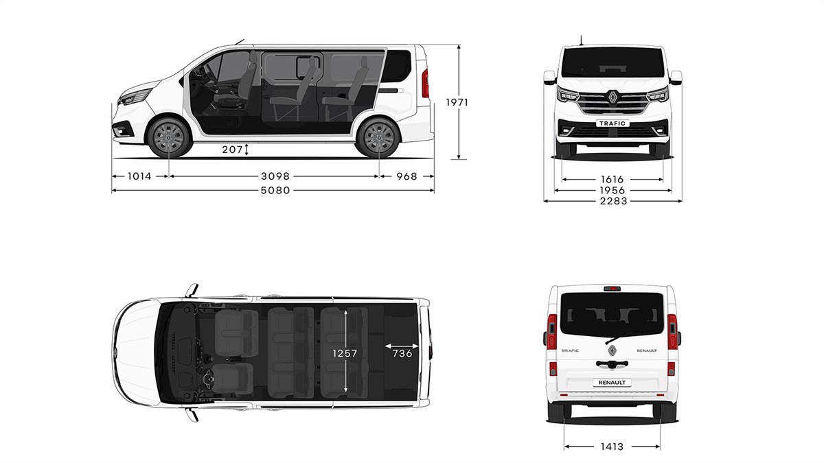 Renault Trafic Passenger - dimensions L1