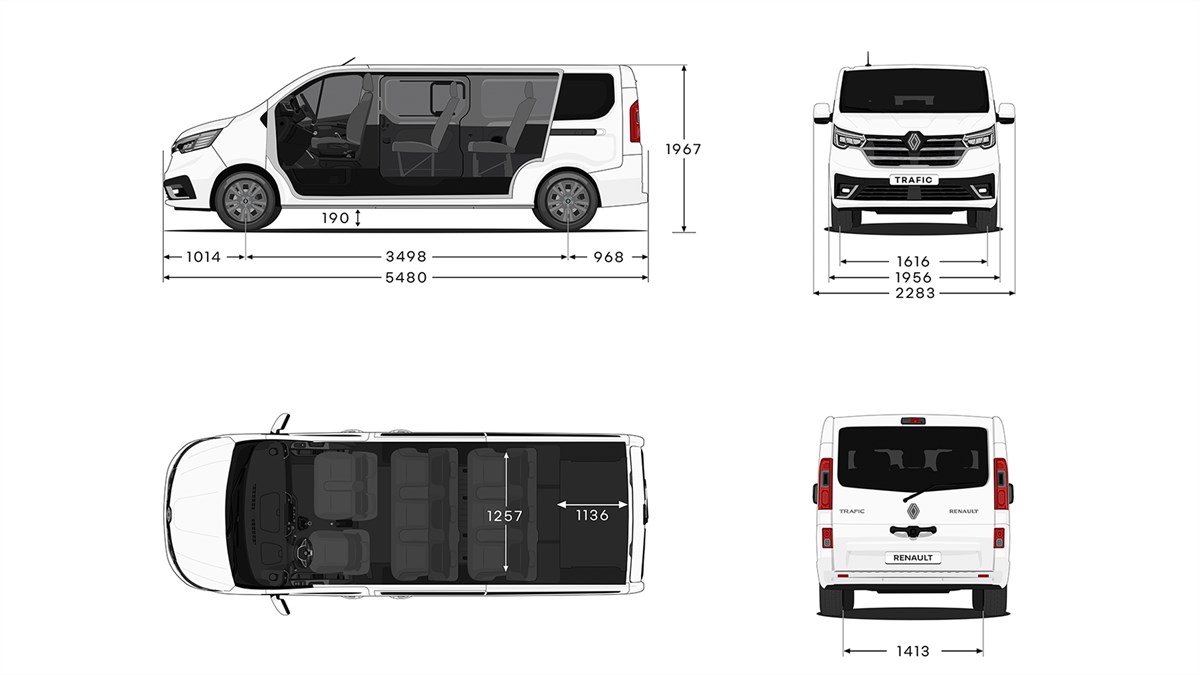 Renault Trafic Passenger - dimensions L2