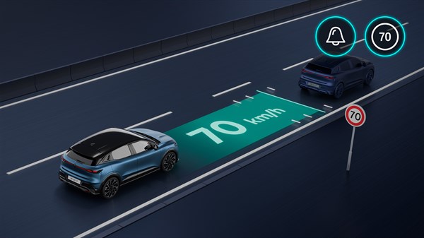 Renault Megane E-Tech electric - intelligent adaptive cruise control