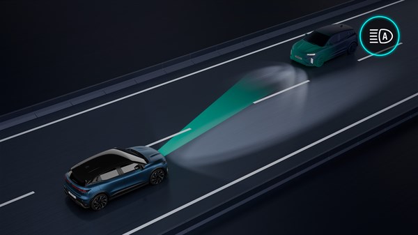 Renault Megane E-Tech electric - automatic high low beam