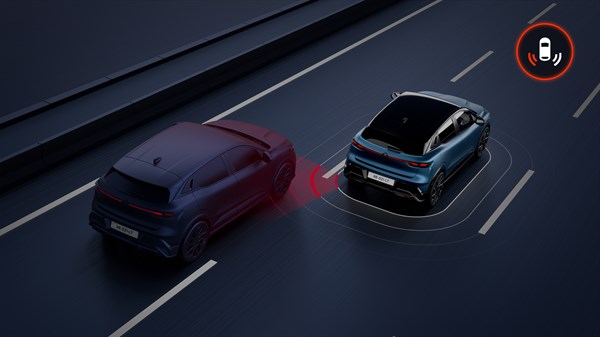 Renault Megane E-Tech electric - blind spot warning