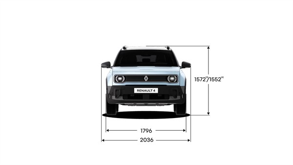 Dimensions hauteur - Renault 4 E-Tech 100% électrique