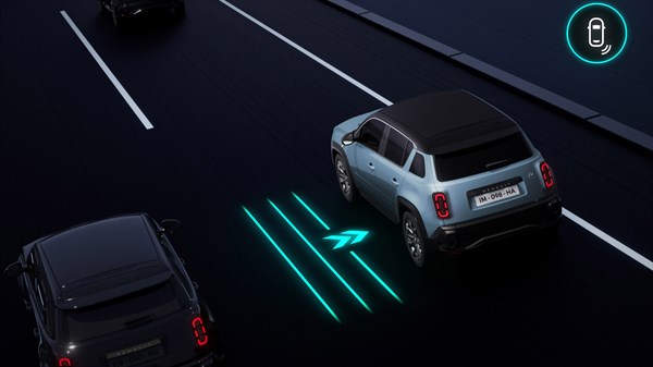 détection avec correction de trajectoire - Renault 4 E-Tech électrique