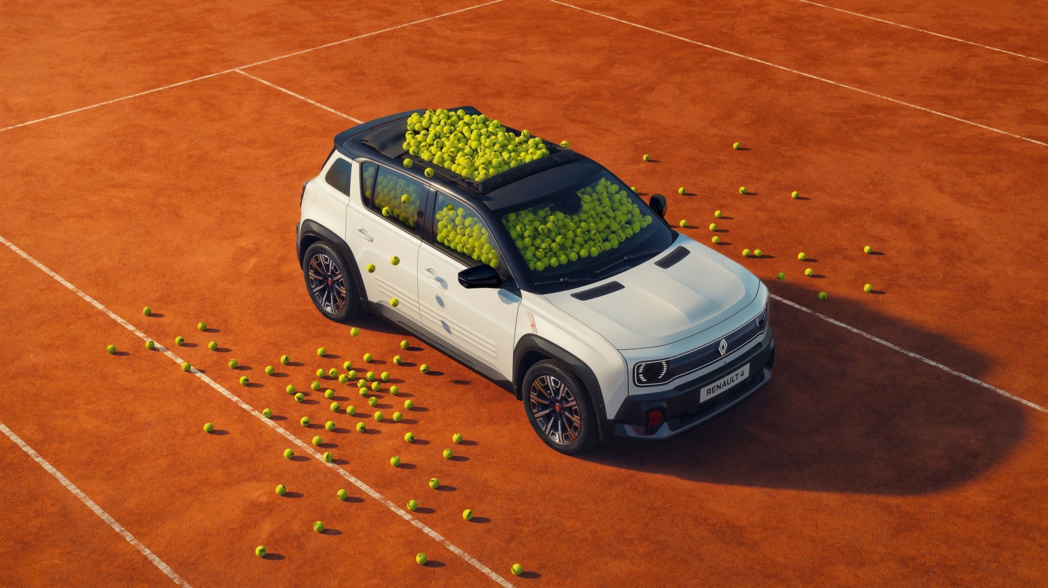Renault 4 E-Tech électrique Roland Garros edition