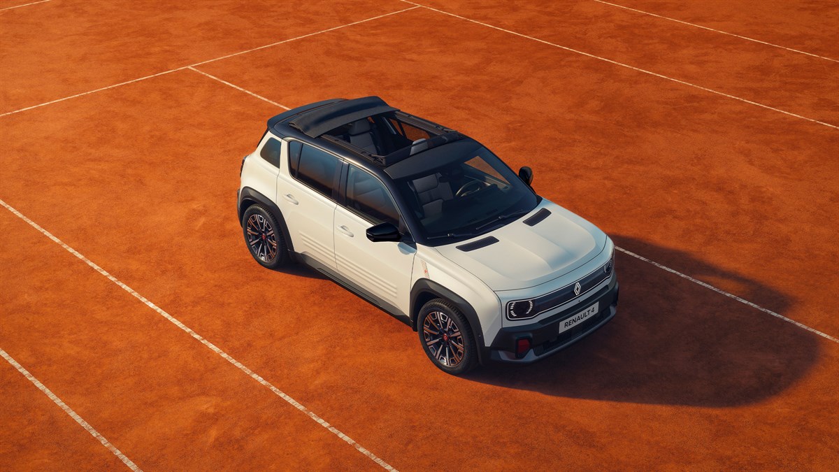 Renault 4 E-Tech électrique Roland-Garros-blanc glacier