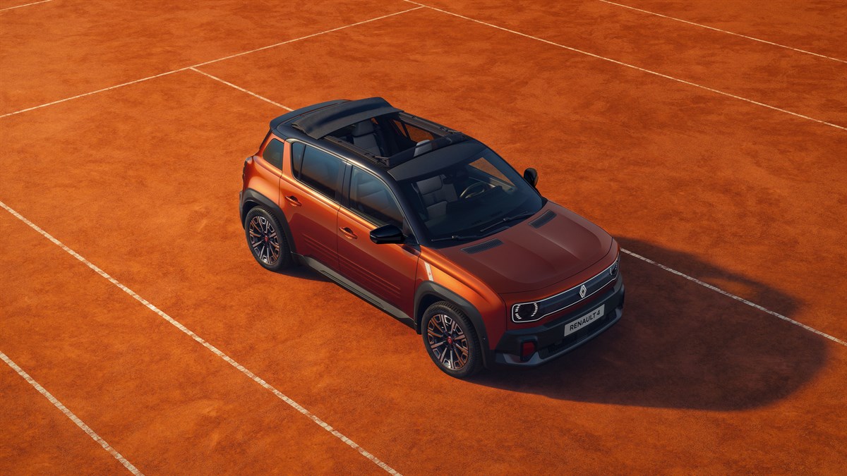 Renault 4 E-Tech électrique Roland-Garros-brun-terracotta