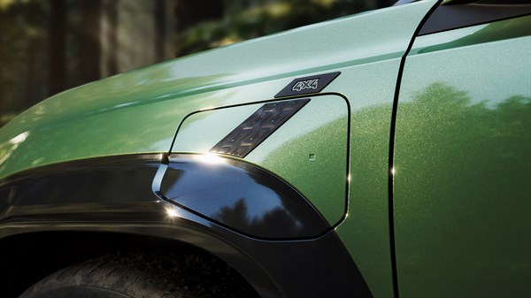 front-mounted charging hatch & unique customised decor